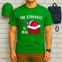 The Struggle Is Real Santa Funny Holiday T-Shirt thumb 6