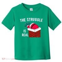The Struggle Is Real Santa Funny Holiday Toddler T-Shirt thumb 0