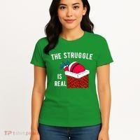The Struggle Is Real Santa Funny Holiday Women's T-Shirt thumb 4