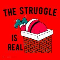 The Struggle Is Real Santa Funny Holiday Santa Hat thumb 1