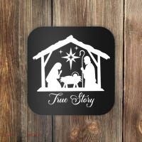 True Story Jesus Christmas Coaster thumb 0