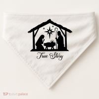 True Story Jesus Christmas USA-Made Doggie Bandana thumb 0