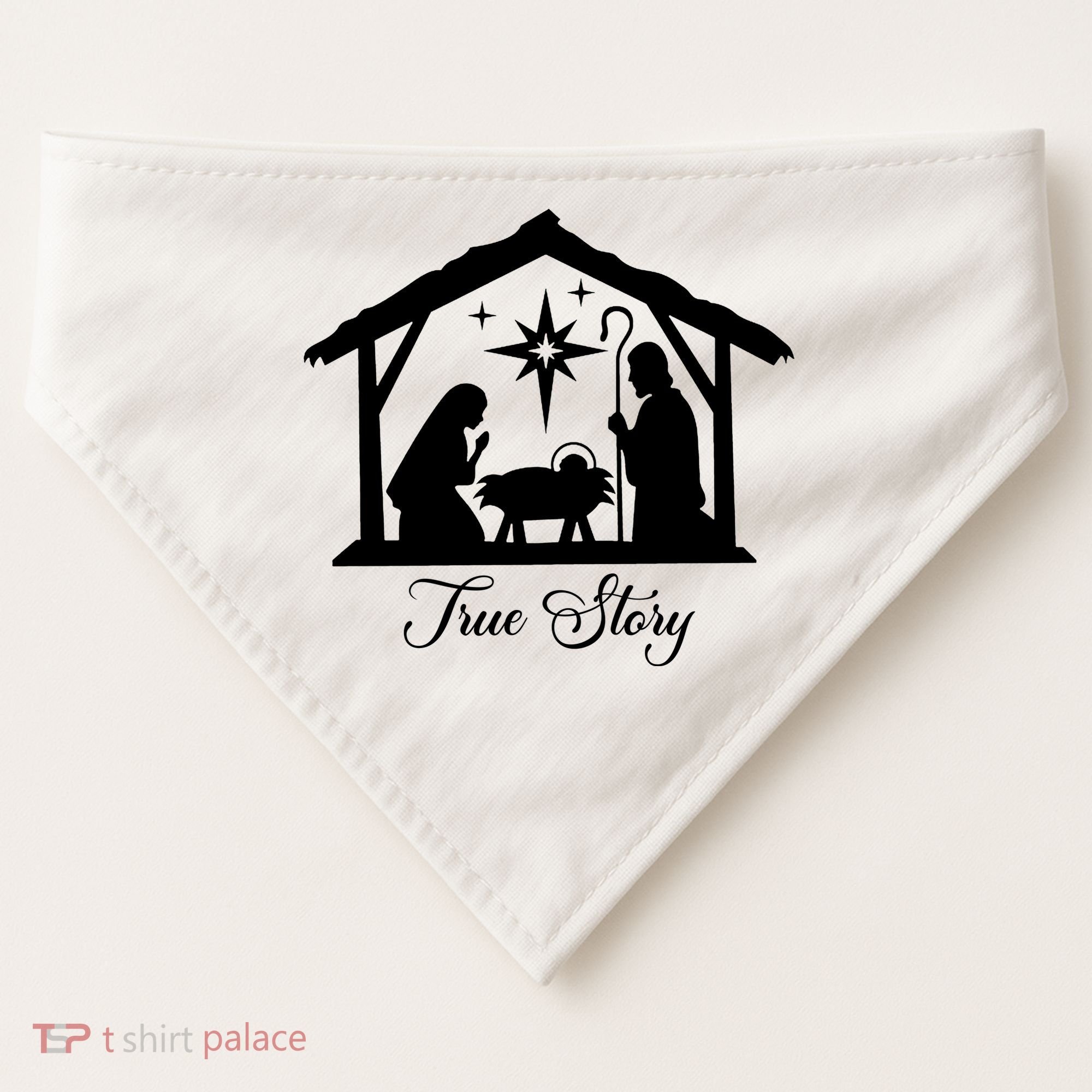 True Story Jesus Christmas USA-Made Doggie Bandana
