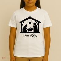 True Story Jesus Christmas T-Shirt thumb 4