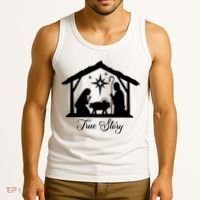True Story Jesus Christmas Tank Top thumb 3