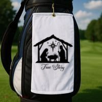 True Story Jesus Christmas Golf Towel thumb 2
