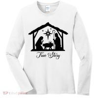 True Story Jesus Christmas Women's Long Sleeve Shirt thumb 0