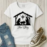 True Story Jesus Christmas Women's T-Shirt thumb 3