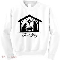 True Story Jesus Christmas Kids Sweatshirt thumb 0