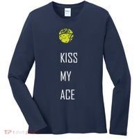 Tennis Shirts, Kiss My Ace Funny Cute Sports Gift Women's Long Sleeve Shirt thumb 0