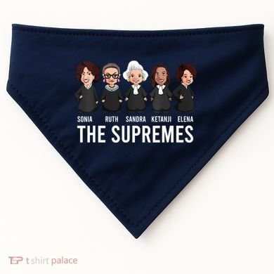 THE SUPREMES Ketanji Brown Jackson RBG Sotomayor Cute USA-Made Doggie Bandana