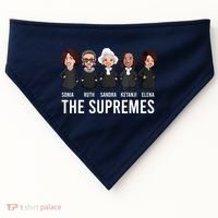 THE SUPREMES Ketanji Brown Jackson RBG Sotomayor Cute USA-Made Doggie Bandana thumb 0