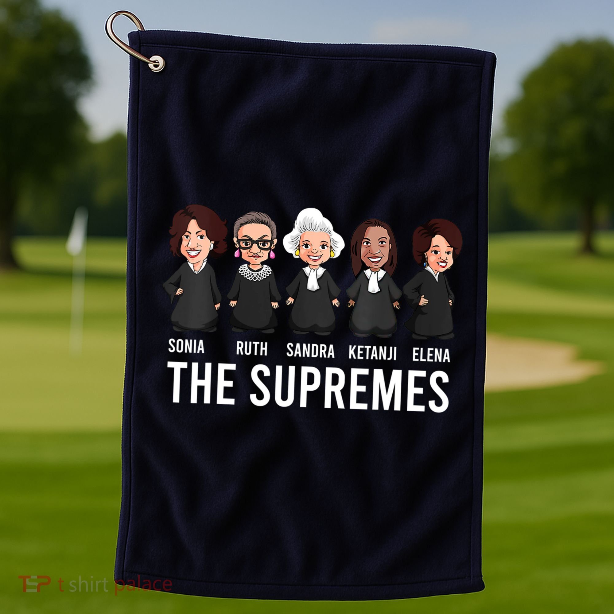 THE SUPREMES Ketanji Brown Jackson RBG Sotomayor Cute Golf Towel