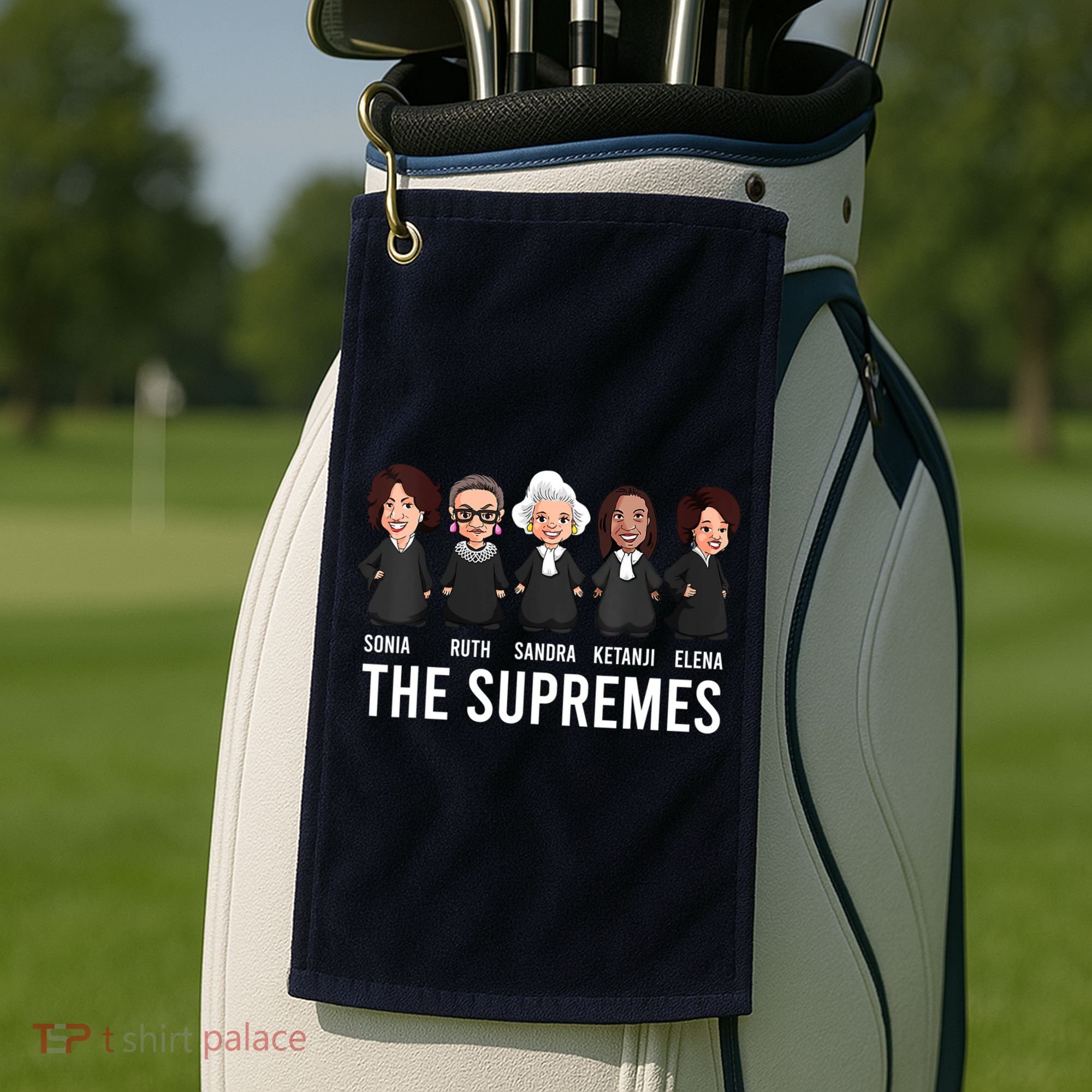 THE SUPREMES Ketanji Brown Jackson RBG Sotomayor Cute Golf Towel