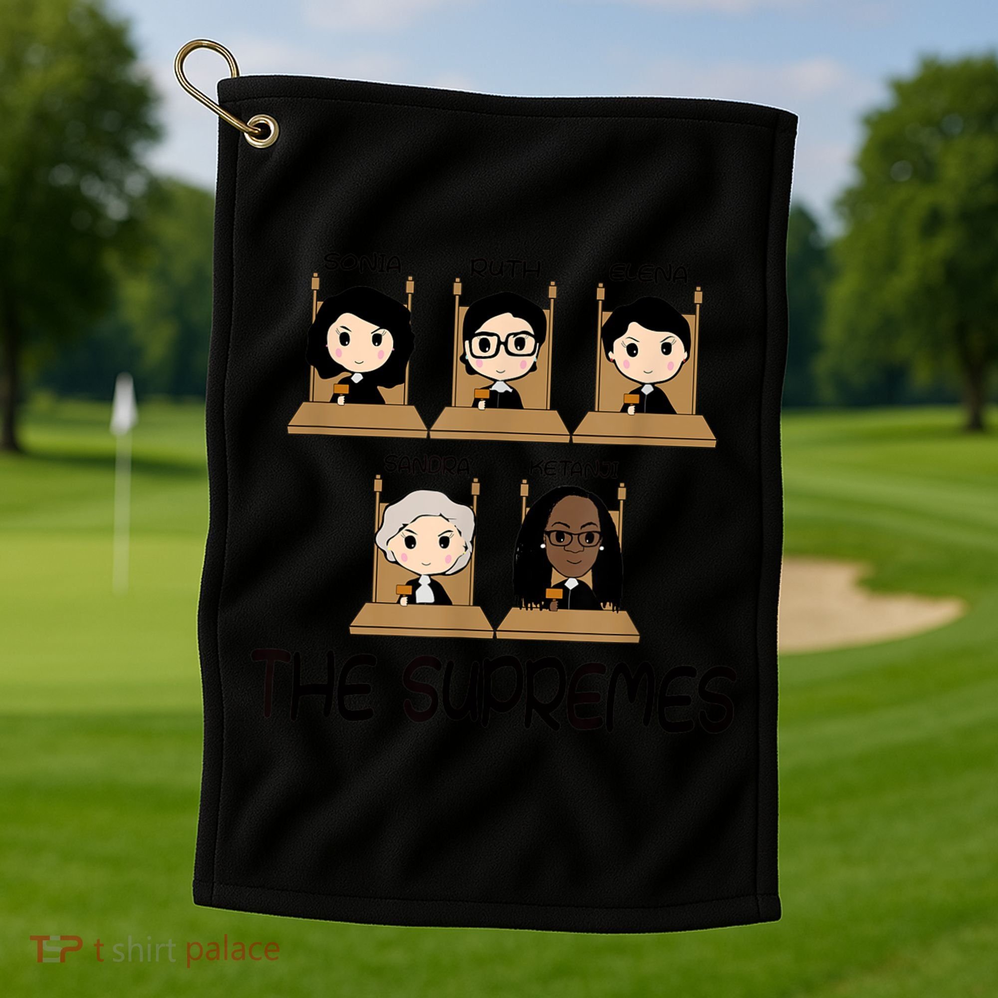 THE SUPREMES Ketanji Brown Jackson RBG Sotomayor Cute Golf Towel