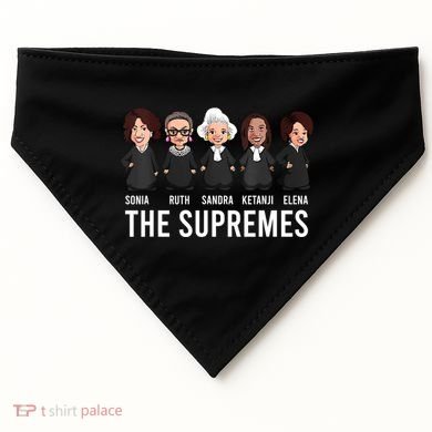 THE SUPREMES Ketanji Brown Jackson RBG Sotomayor Cute USA-Made Doggie Bandana