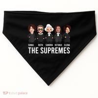 THE SUPREMES Ketanji Brown Jackson RBG Sotomayor Cute USA-Made Doggie Bandana thumb 0