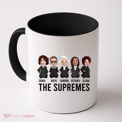 THE SUPREMES Ketanji Brown Jackson RBG Sotomayor Cute Coffee Mug