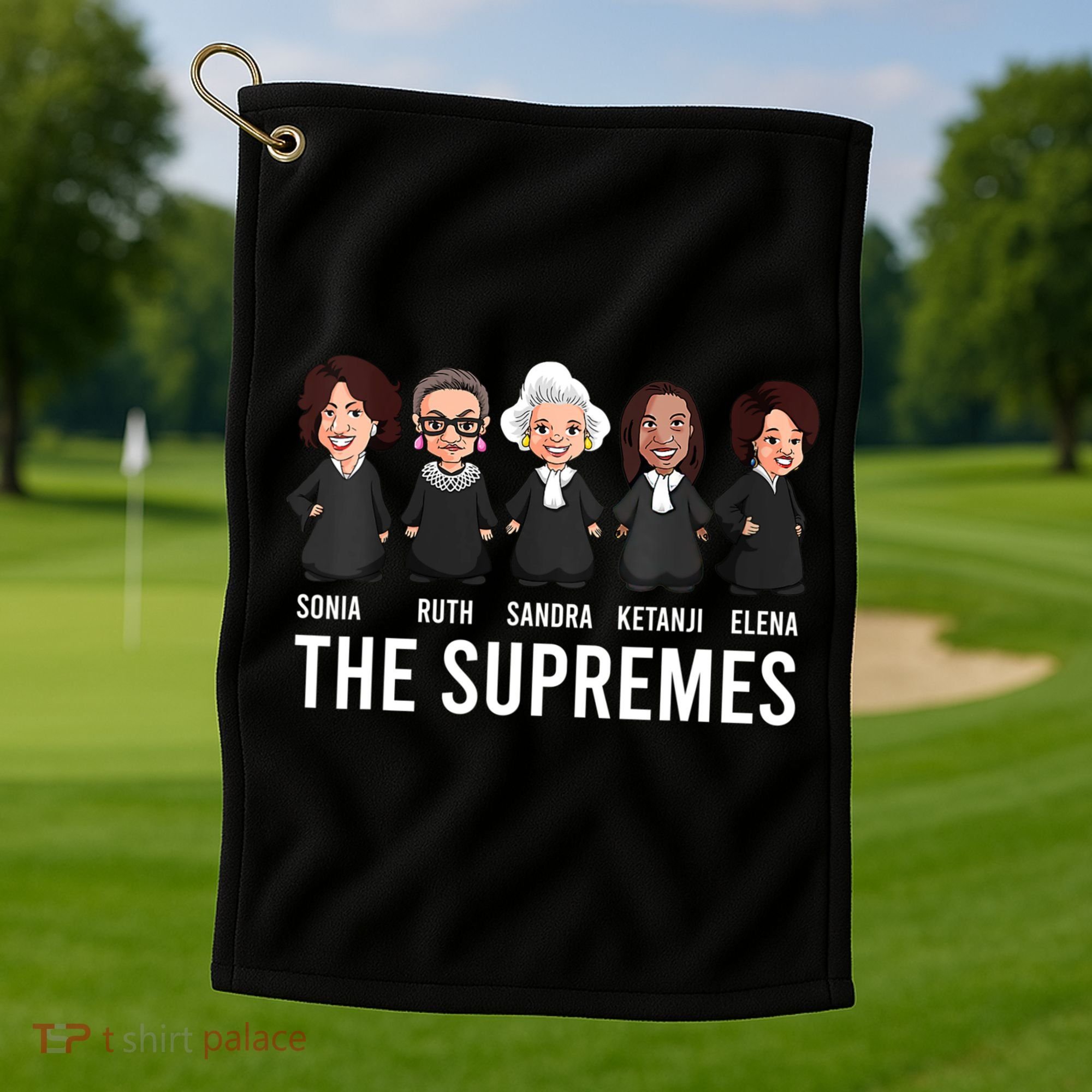 THE SUPREMES Ketanji Brown Jackson RBG Sotomayor Cute Golf Towel