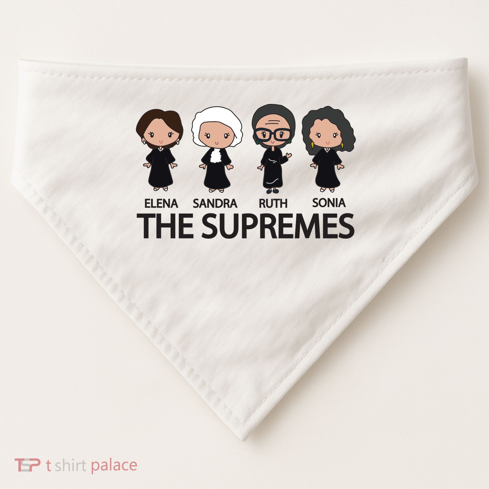 THE SUPREMES Ketanji Brown Jackson RBG Elena Sandra Ruth Sonia USA-Made Doggie Bandana