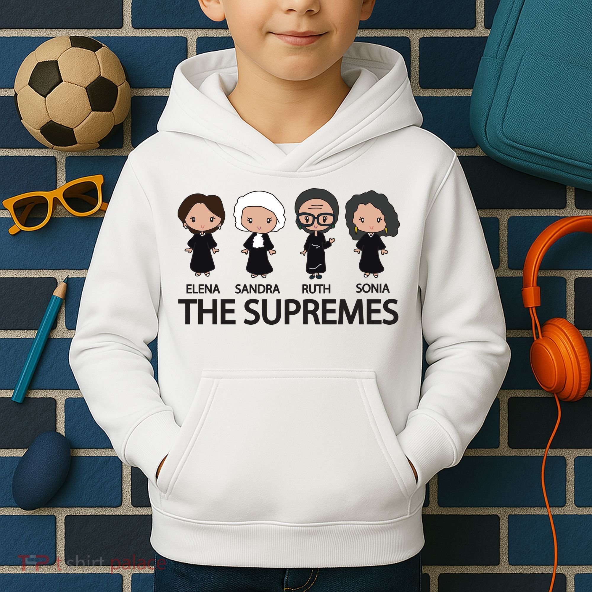 THE SUPREMES Ketanji Brown Jackson RBG Elena Sandra Ruth Sonia Kids Hoodie