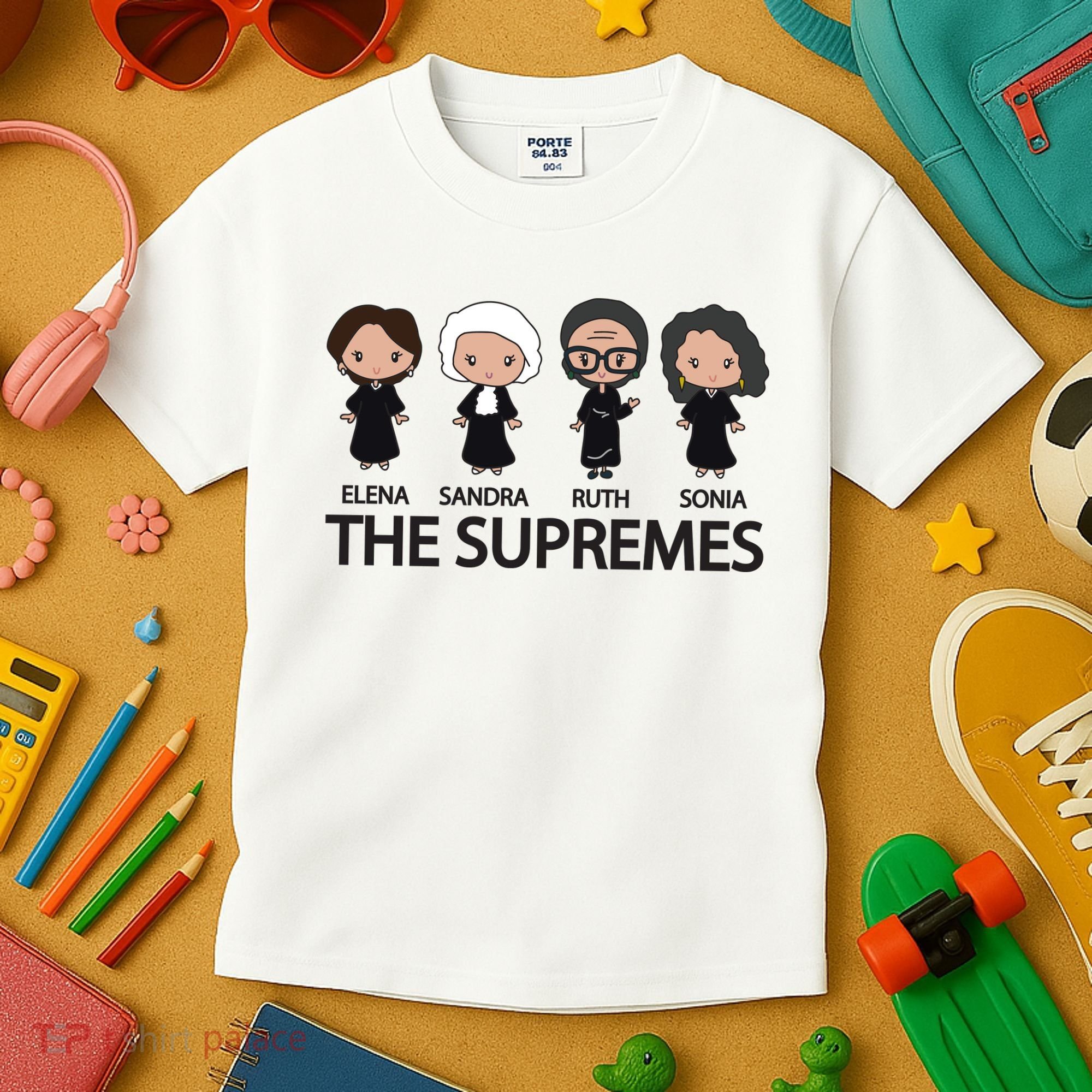 THE SUPREMES Ketanji Brown Jackson RBG Elena Sandra Ruth Sonia Kids T-Shirt