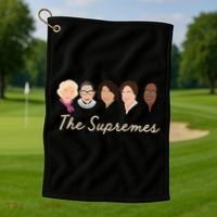 THE SUPREMES Ketanji Brown Jackson SCOTUS RBG Sotomayor Meme Golf Towel thumb 1