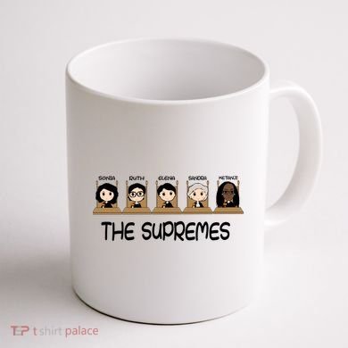 THE SUPREMES Ketanji Brown Jackson RBG Sotomayor Cute Coffee Mug back