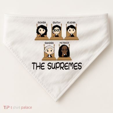 The Supremes Ketanji Brown Jackson Rbg Sotomayor USA-Made Doggie Bandana
