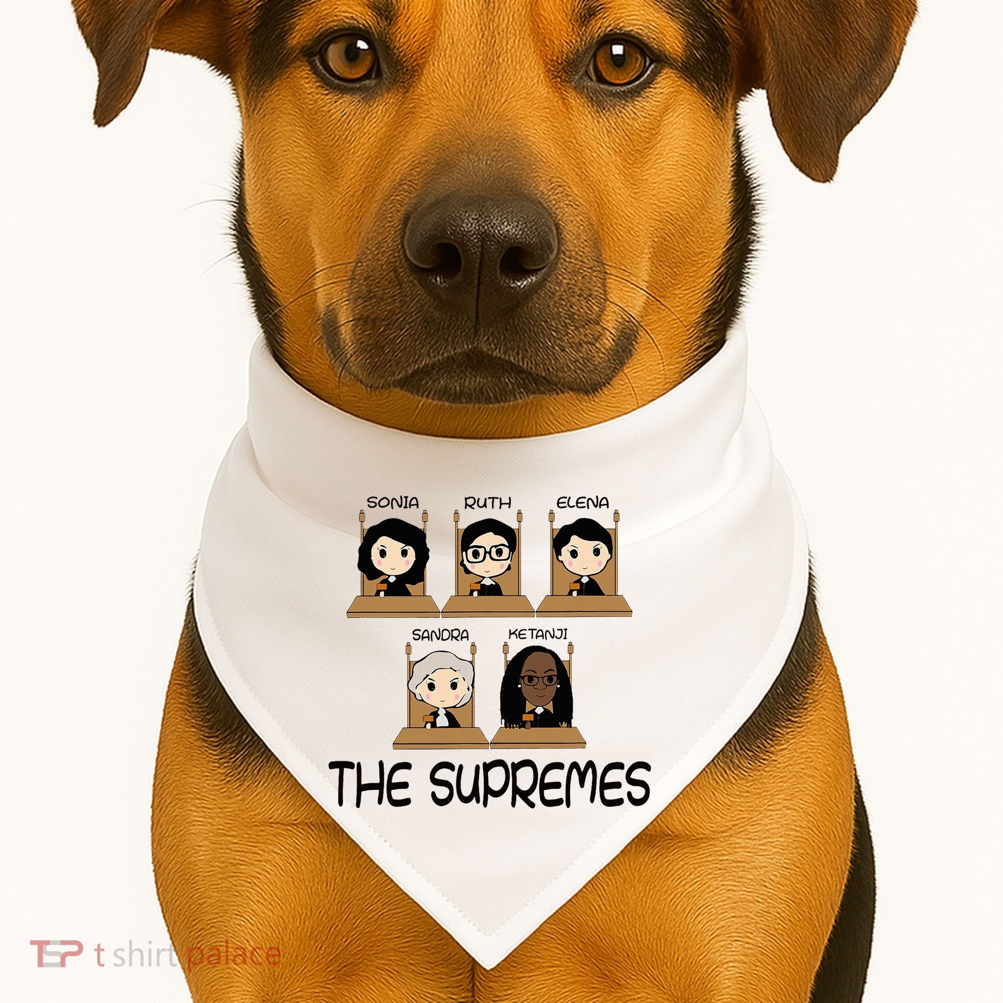 The Supremes Ketanji Brown Jackson Rbg Sotomayor USA-Made Doggie Bandana