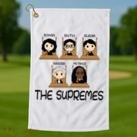 The Supremes Ketanji Brown Jackson Rbg Sotomayor Golf Towel thumb 1
