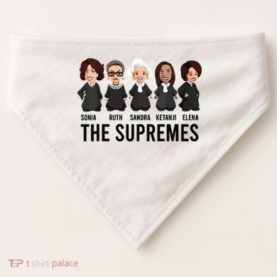 The Supremes Ketanji Brown Jackson Rbg Sotomayor Cute USA-Made Doggie Bandana