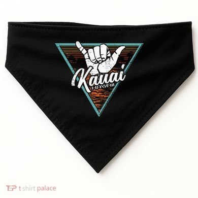 Tropical Shaka Kauai Hawaii Kauai Hi USA-Made Doggie Bandana