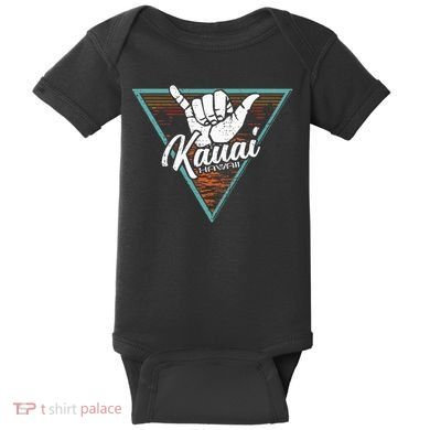 Tropical Shaka Kauai Hawaii Kauai Hi Baby Bodysuit