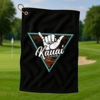 Tropical Shaka Kauai Hawaii Kauai Hi Golf Towel thumb 1