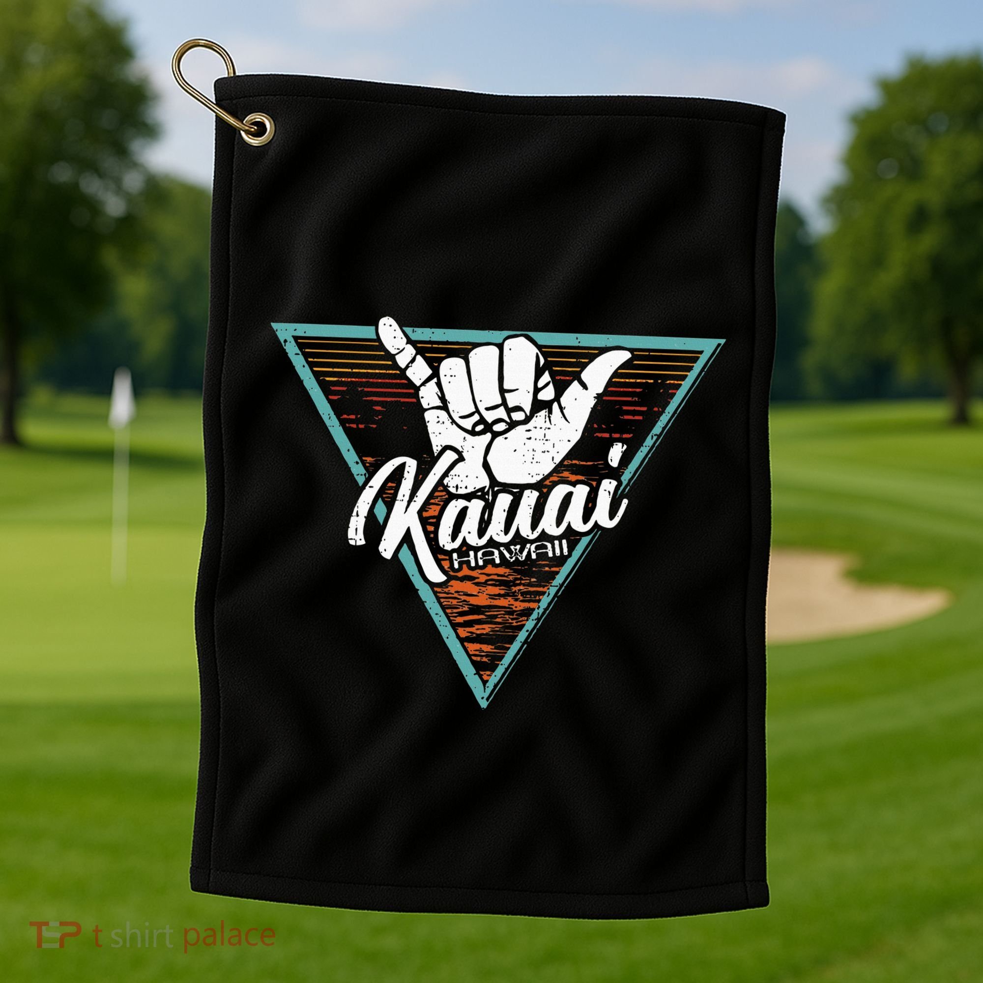 Tropical Shaka Kauai Hawaii Kauai Hi Golf Towel
