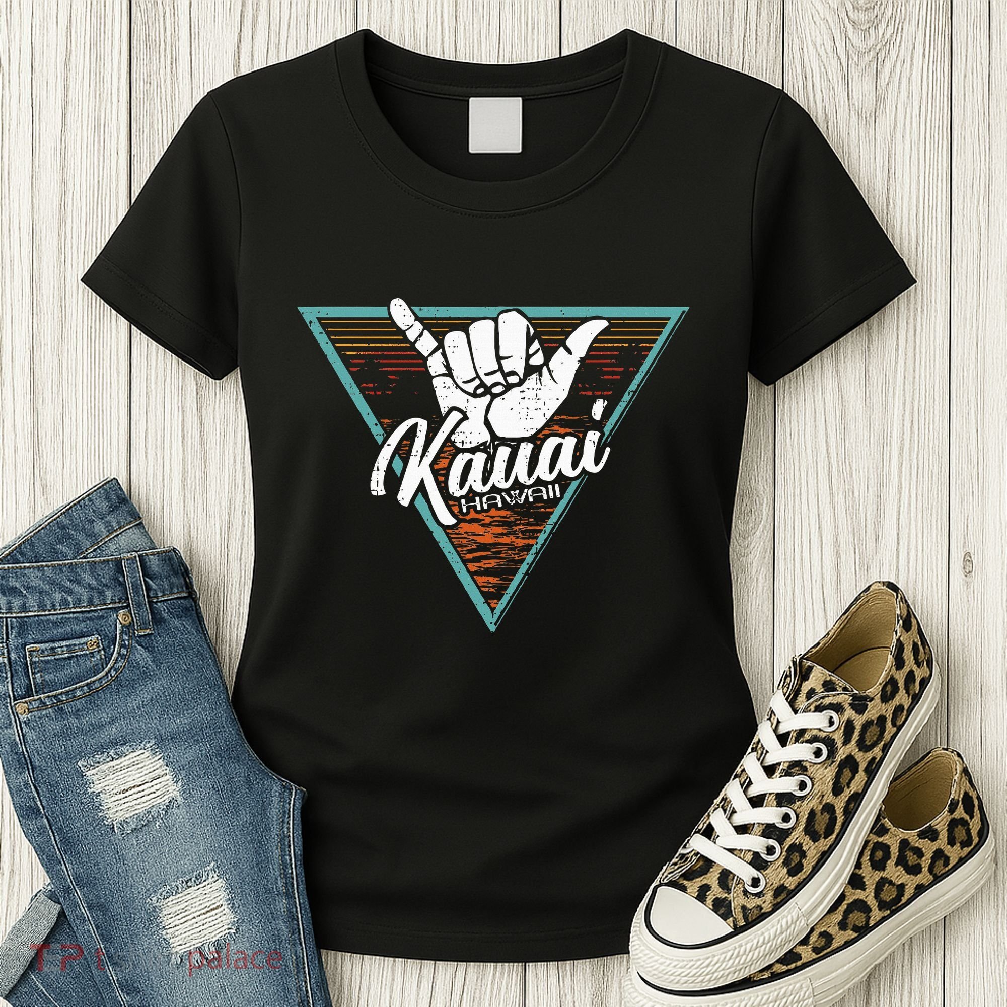 Tropical Shaka Kauai Hawaii Kauai Hi Women's T-Shirt