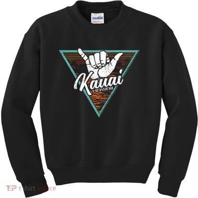 Tropical Shaka Kauai Hawaii Kauai Hi Kids Sweatshirt