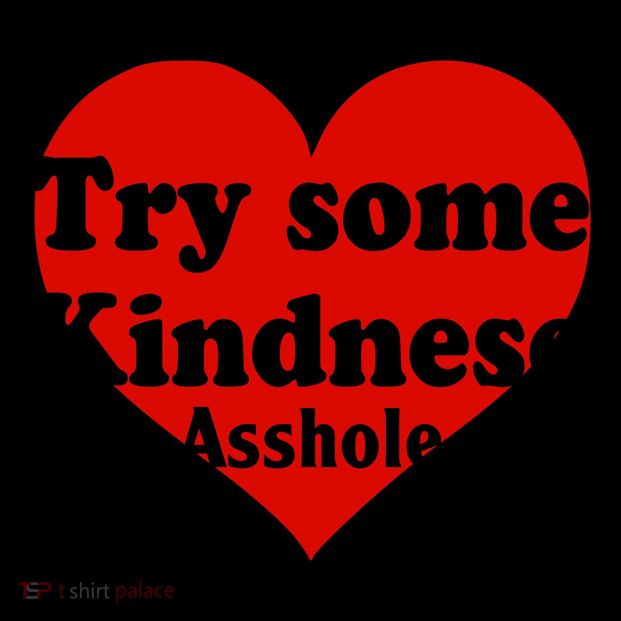 Try Some Kindness Asshole Heart Coaster