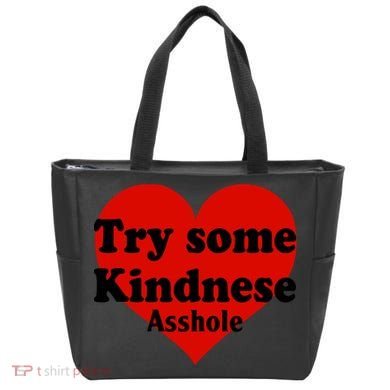 Try Some Kindness Asshole Heart Tote Bag