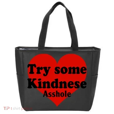 Try Some Kindness Asshole Heart Tote Bag