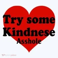 Try Some Kindness Asshole Heart Doggie Tank thumb 4