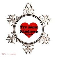 Try Some Kindness Asshole Heart Ornament thumb 0