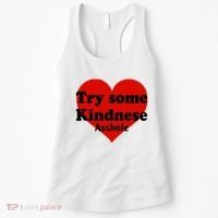 Try Some Kindness Asshole Heart Women's Tank Top thumb 0