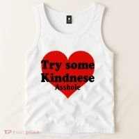 Try Some Kindness Asshole Heart Tank Top thumb 2