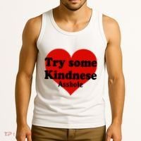 Try Some Kindness Asshole Heart Tank Top thumb 3