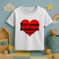 Try Some Kindness Asshole Heart Toddler T-Shirt thumb 3