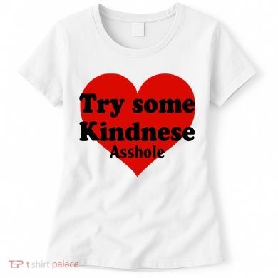Try Some Kindness Asshole Heart Women's T-Shirt