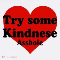 Try Some Kindness Asshole Heart Kids Sweatshirt thumb 2