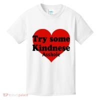 Try Some Kindness Asshole Heart Kids T-Shirt thumb 0